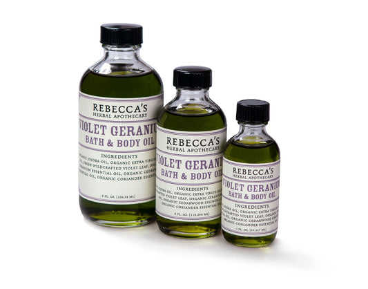 Violet Geranium Bath & Body Oil