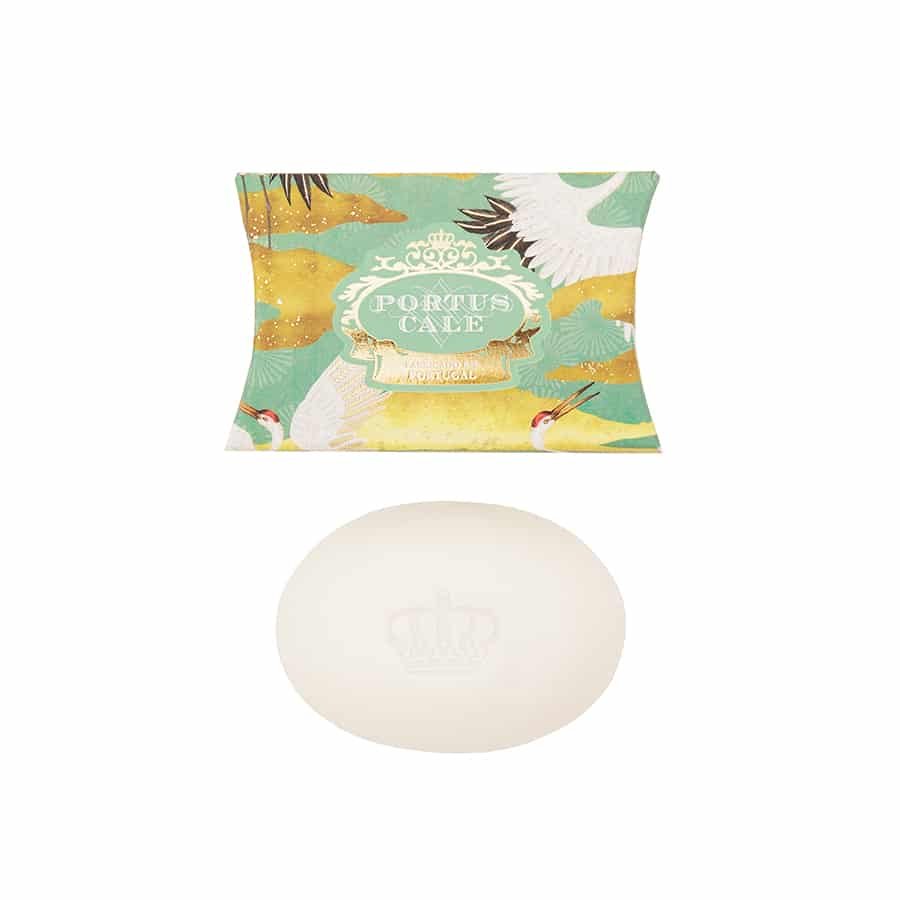 Portus Cale White Crane Scented Bar Soap | Set of 3 | Yuzu, Vetiver & Mandarin
