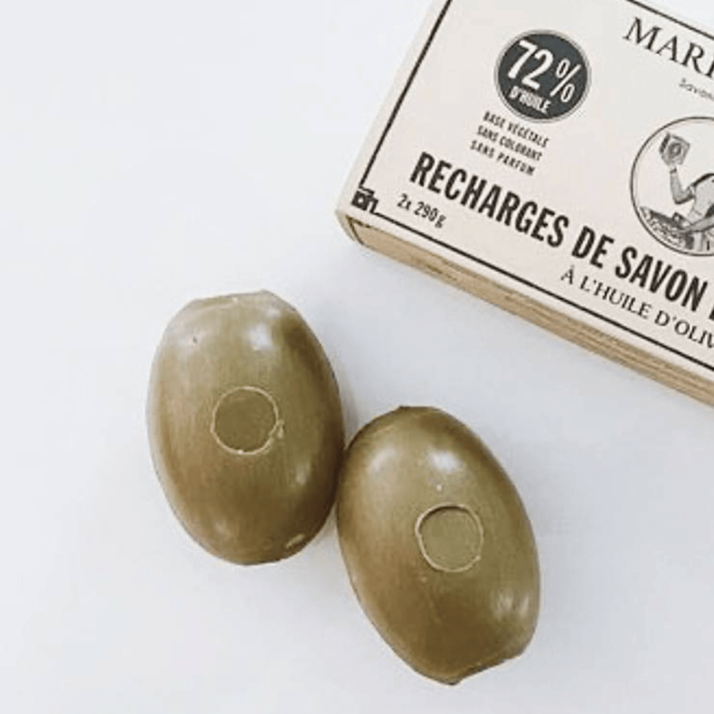 Marius Fabre Olive Oil Marseille Soap to Be Fixed to the Wall - Refill (2 x 290 g) #10086600