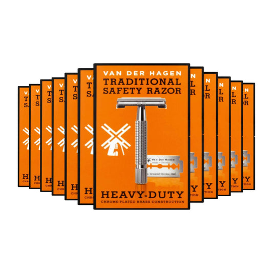 Van Der Hagen Traditional  Safety Razor - 12 Pack